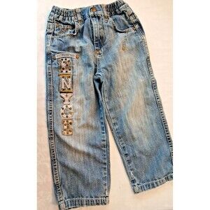 Kids Unisex Enyce Skater Jeans Sz 4 Elastic Waist Zipper Vintage